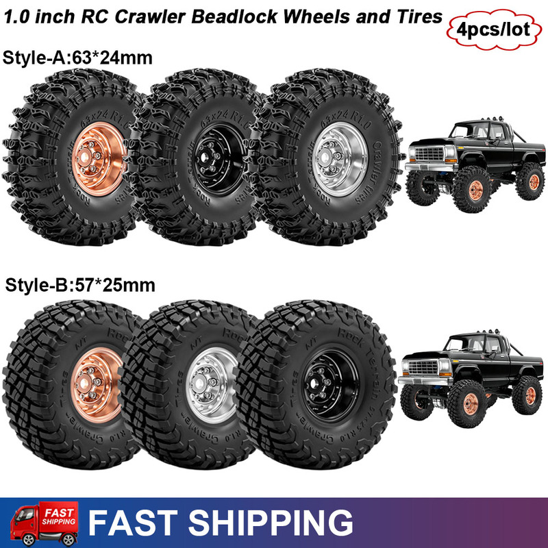 Wheel Rim Rc - 4pcs 1.0 inch Metal RC Crawler