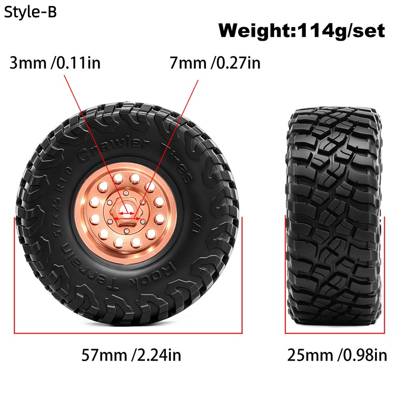 4pcs 1.0 inch Metal RC Crawler - Wheel Rim Rc ulasan dan harga