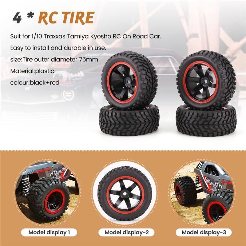 For 1:10 Rally Car 75Mm Rubber - Wheel Rim Rc ulasan dan harga