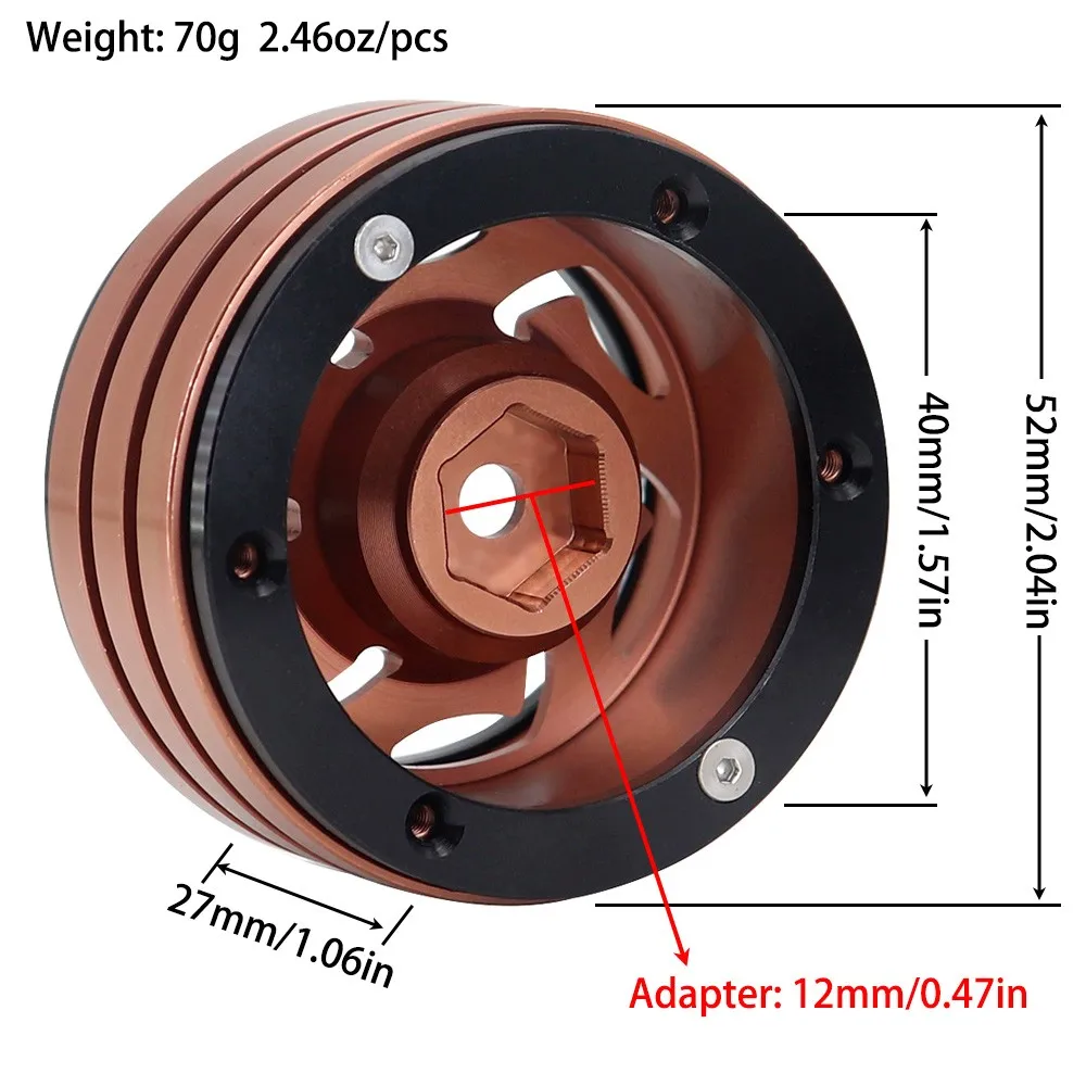 4PCS 1.9'' Metal Beadlock Whee - Wheel Rim Rc ulasan dan harga